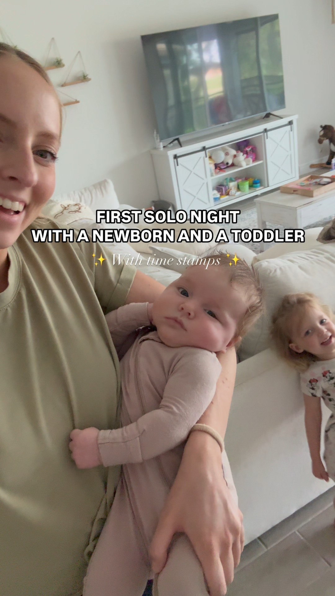 First solo night with a newborn and a toddler 🤍
Use code ANNAP for $10 off the baby carrier! 

#LTKFamily #LTKKids #LTKBaby
