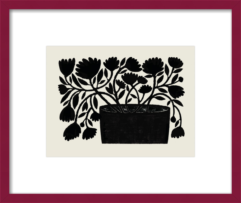 Flowing Black Floral | Artfully Walls