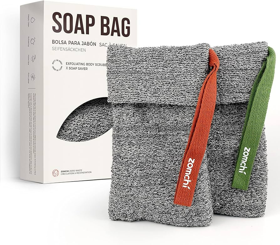 ZOMCHI 2 Pieces Soap Bags, Soap Savers for Bar Soap for Deep Exfoliating,Soap Sock for Use in Sho... | Amazon (US)