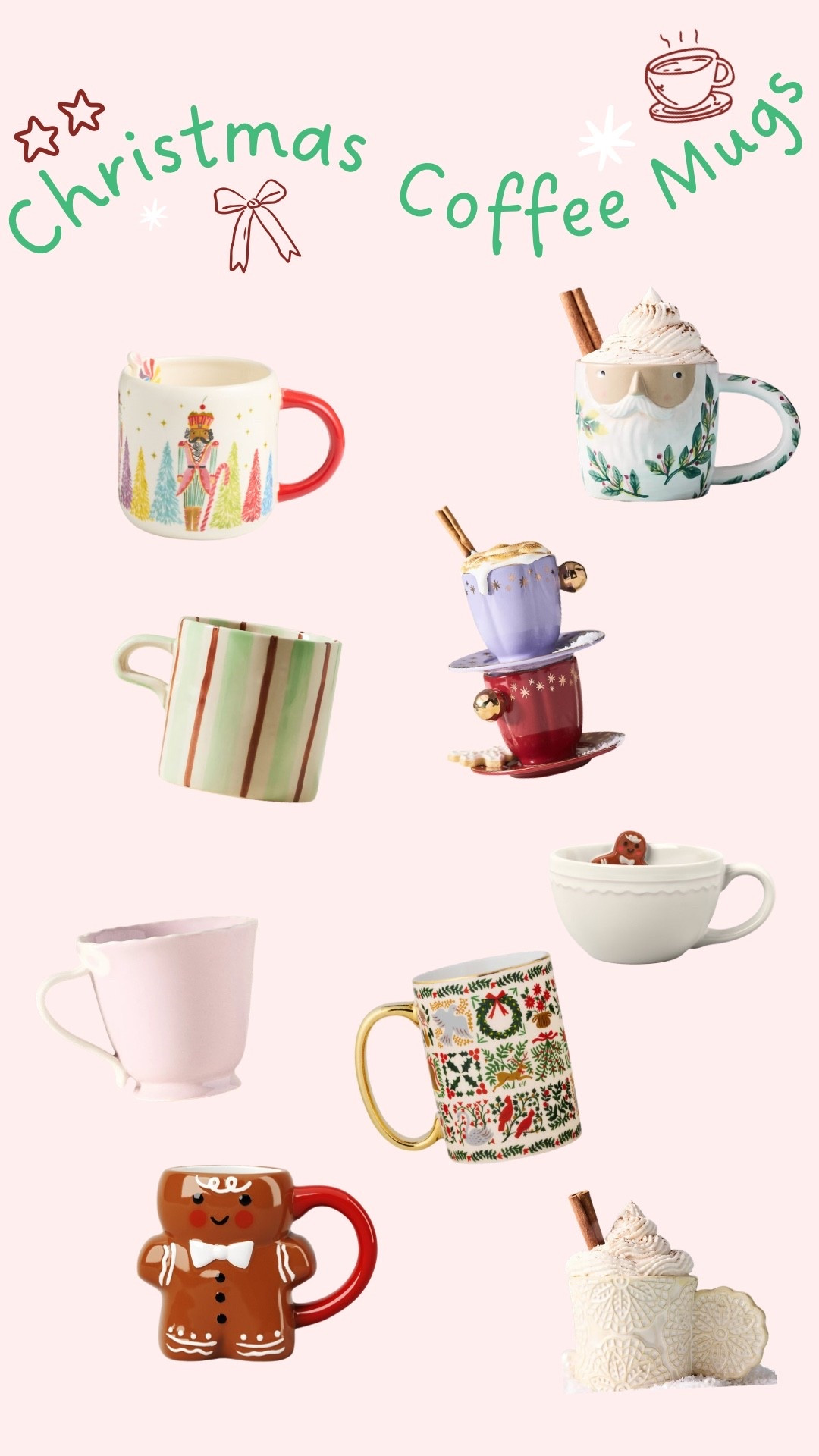 cute Christmas mugs for a little morning whimsy ✨🎀

#LTKmorningroutine #LTKGiftGuide #LTKHoliday