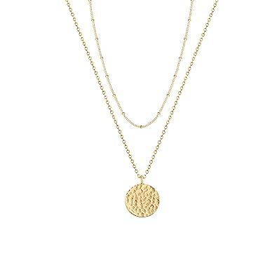 Fettero Moon Necklace, 14k Gold Plated Necklace, Simple Necklace Moon Jewelry Delicate Moon Neckl... | Amazon (US)