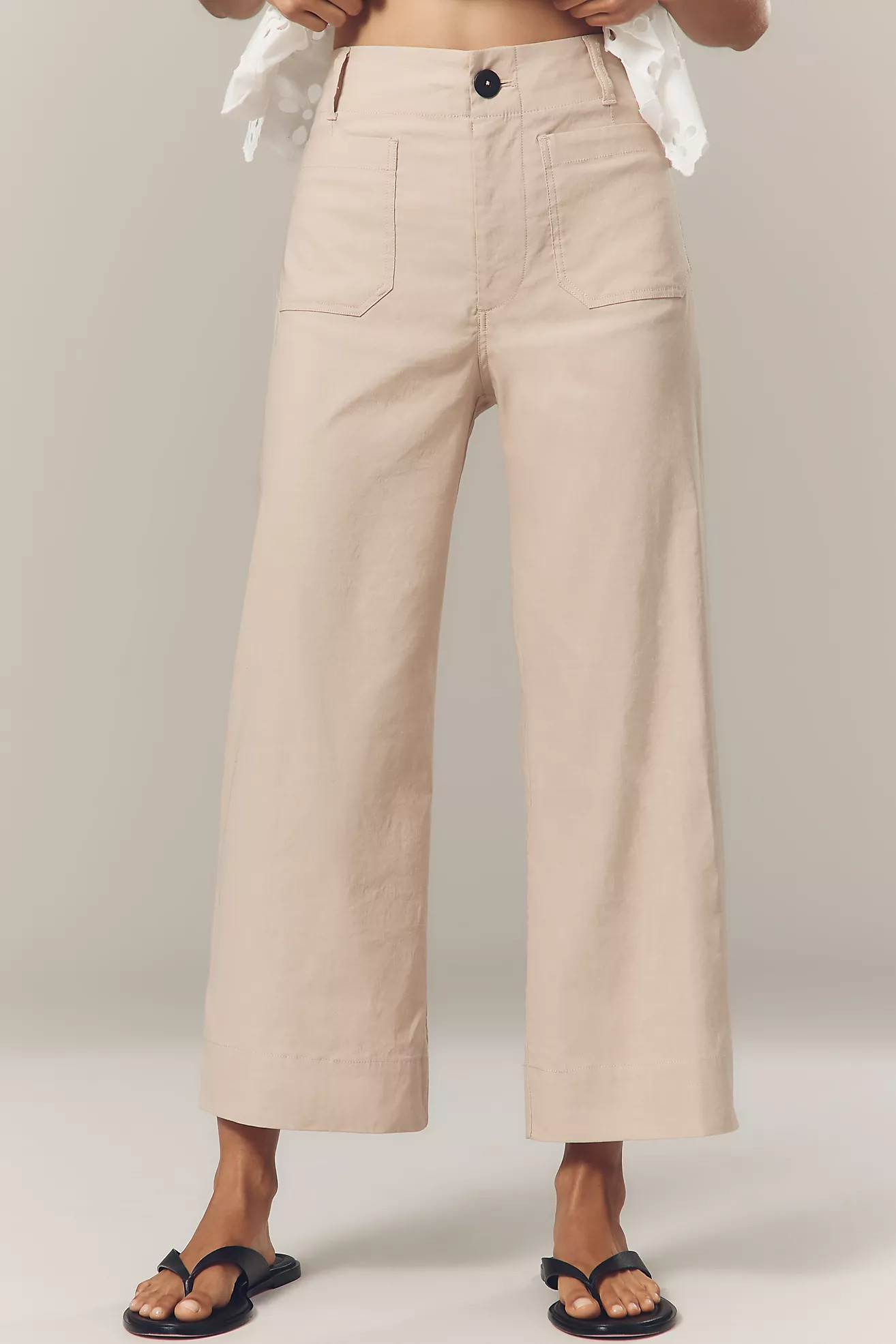 The Colette Magic Fabric Crop Wide-Leg Pants by Maeve | Anthropologie (US)