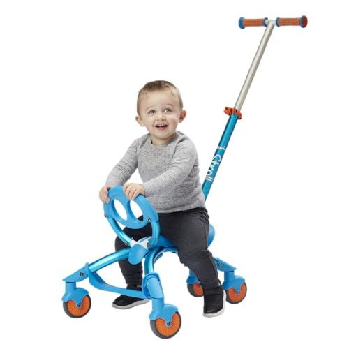 YBIKE Pewi Stroll – Indoor/Outdoor Walking Ride On Toy with Push Handle – from Baby Walker to Toddler Ride On for Ages 9 Months to 3 Years Old – Blue | Amazon (US)