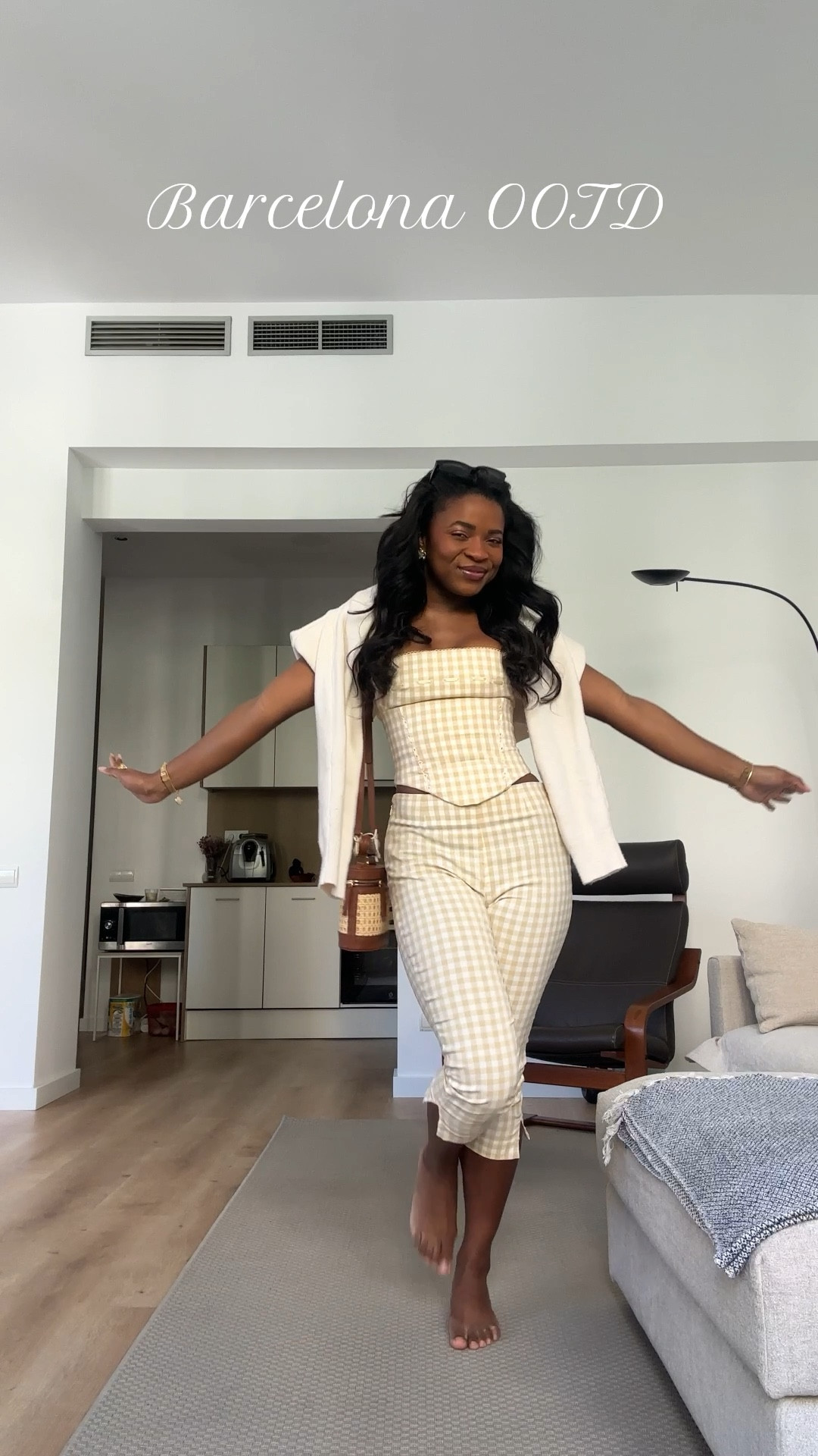 Barcelona ootd! 💛 gingham Capri set from house of cb in yellow and white 🫶🏾

Spring outfits, European summer outfit, gingham, girly outfit, casual summer outfit, summer outfit 

#LTKItBag #LTKTravel #LTKStyleTip