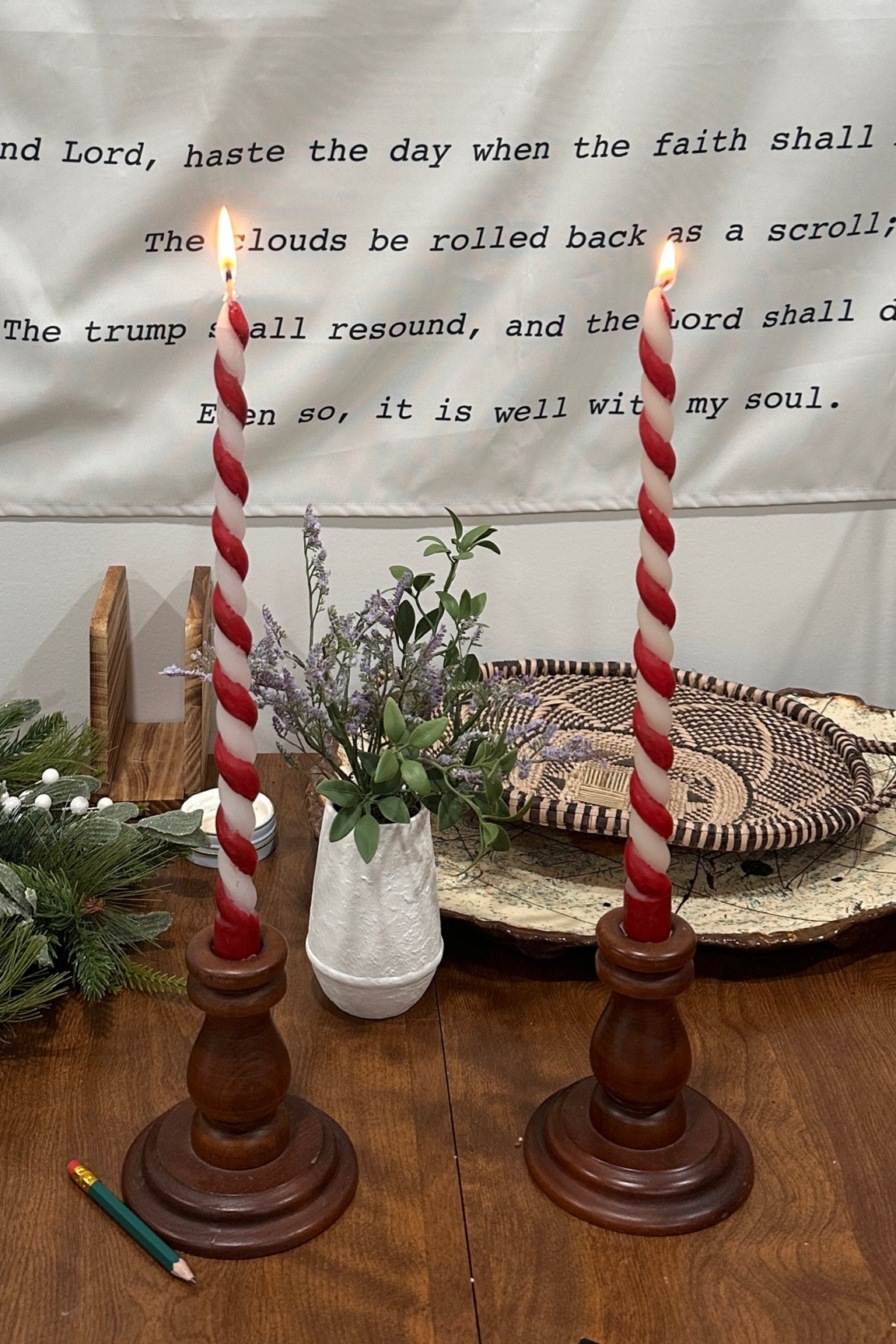 the cutest candy cane twisty taper candles!! so festive!! 🎄✨

#LTKHome #LTKHoliday #LTKSeasonal