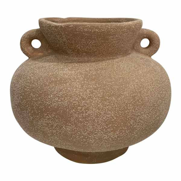 Neutral Ceramic Vase, 8" | At Home