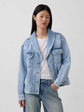 Denim Oversized Shawl Denim Jacket | Gap (US)