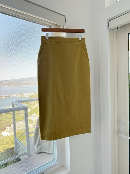 Cotton twill pencil skirt by Max Mara. I linked some less expensive yellow skirts too!

#summerskirt 
#Nordstrom
#summerstyle
#classicstyle
#yellowskirt

#LTKStyleTip #LTKSeasonal #LTKFindsUnder100