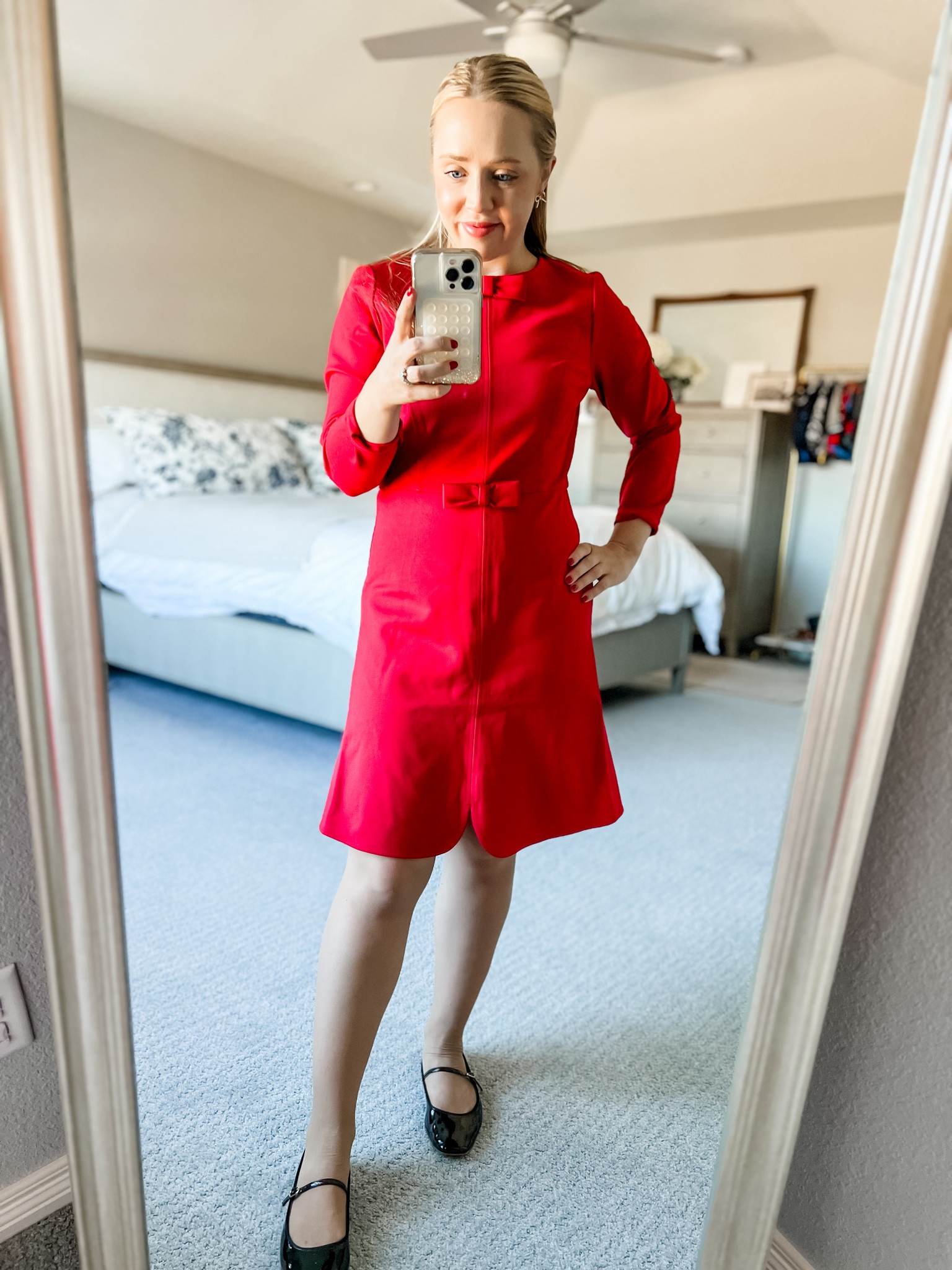 The Sadie shift dress is perfect for the holidays! Fits true to size and I love the bow details. Comfortable and has considerable stretch! I love love the length. 
Holiday dress. Sadie dress. Draper James. Red dress. Holiday party outfit. Christmas dress. Party dress. 

#LTKStyleTip #LTKHoliday