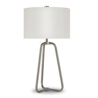 Marduk 25-1/2 in. Nickel Table Lamp | The Home Depot