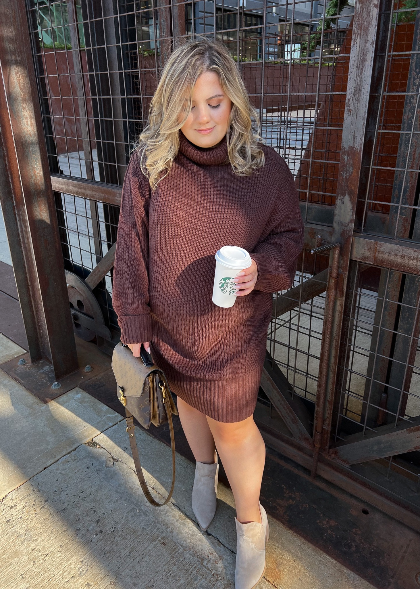 Amazon sweater dress wearing a large 

#LTKSeasonal #LTKstyletip #LTKshoecrush