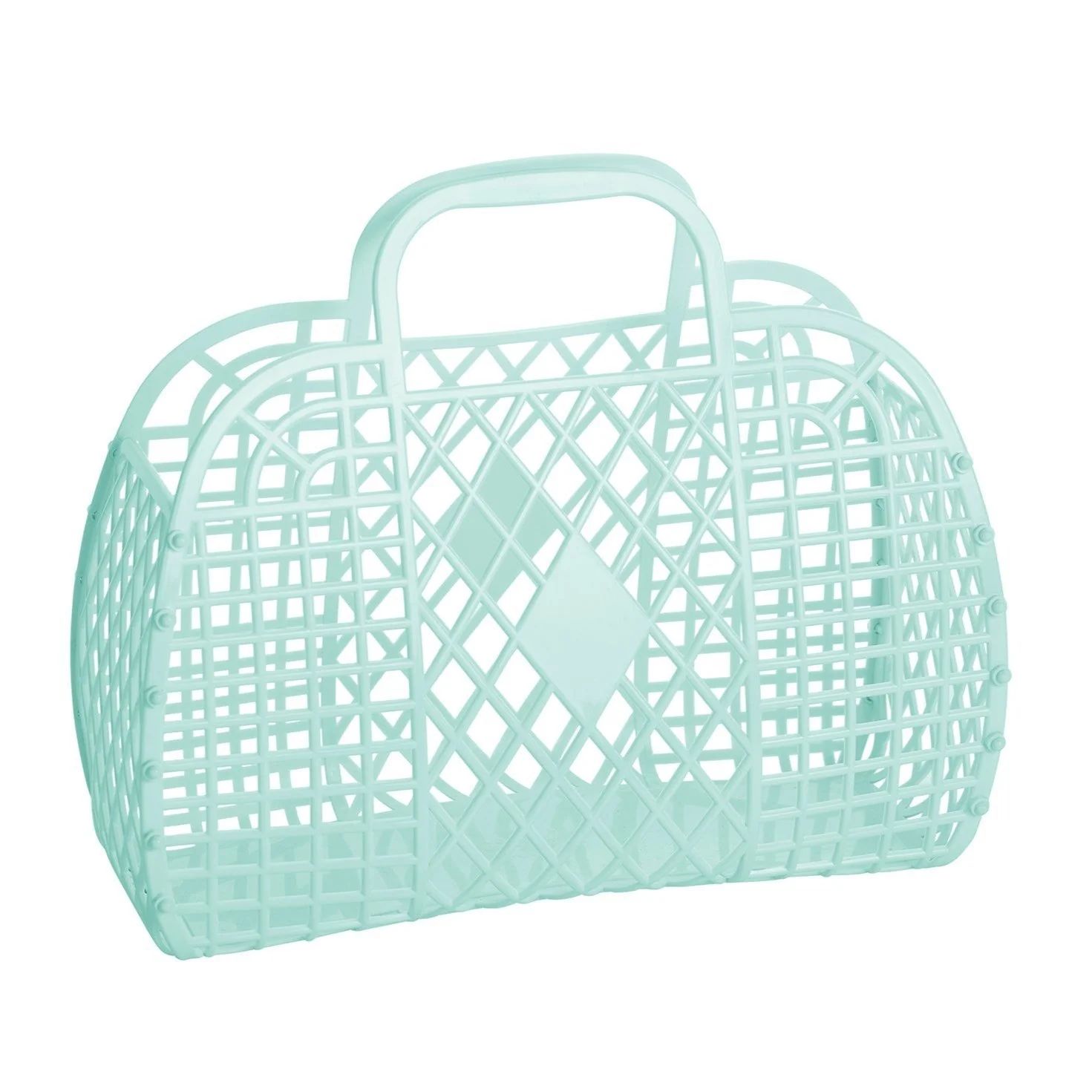 Retro Basket - Large Mint | Sun Jellies Women's handbag | Bohemian Mama