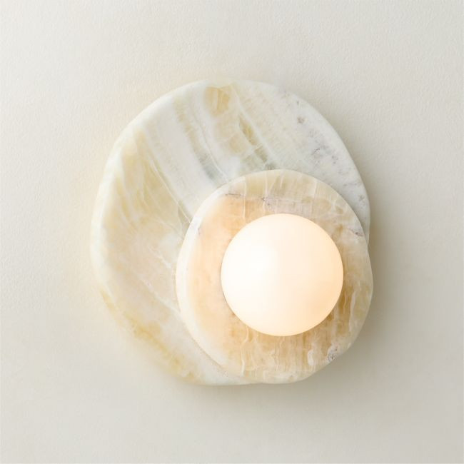 Astr White Onyx Wall Sconce | CB2