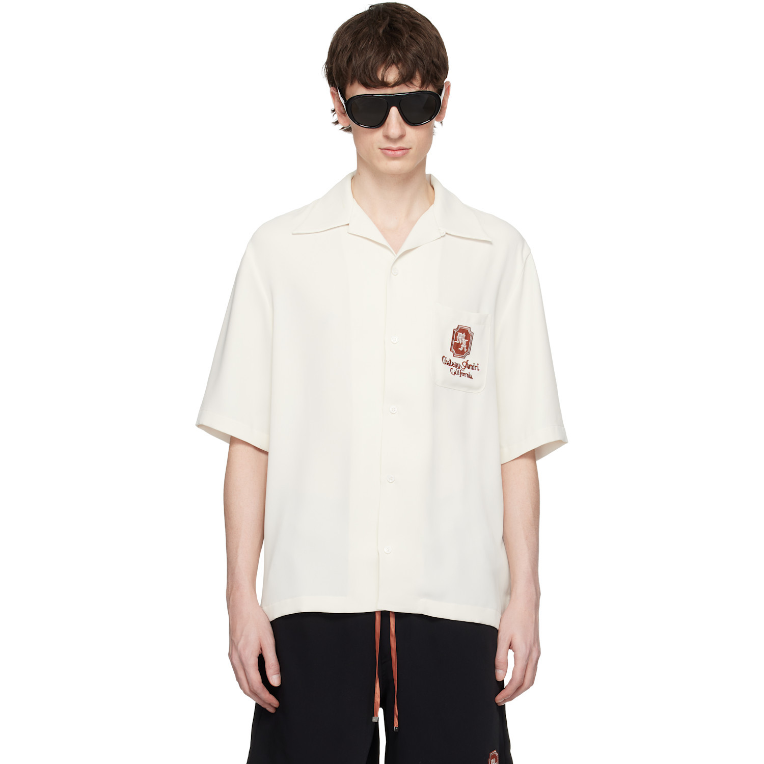 AMIRI Off-White 'MA Chateau' Camp Shirt | SSENSE