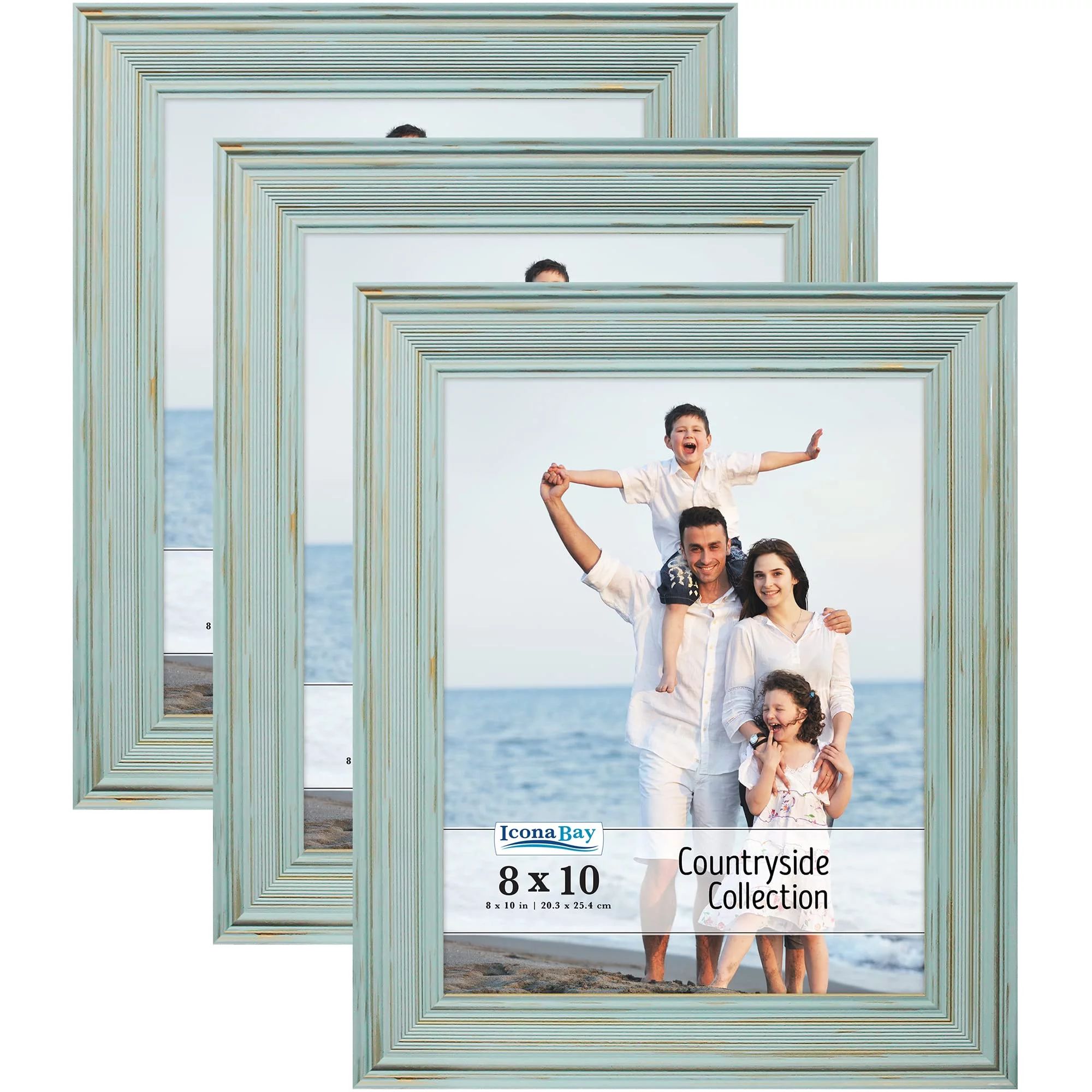 Icona Bay 8x10 Eggshell Blue Picture Frames, 3 Pack, Countryside Collection (US Company) - Walmar... | Walmart (US)