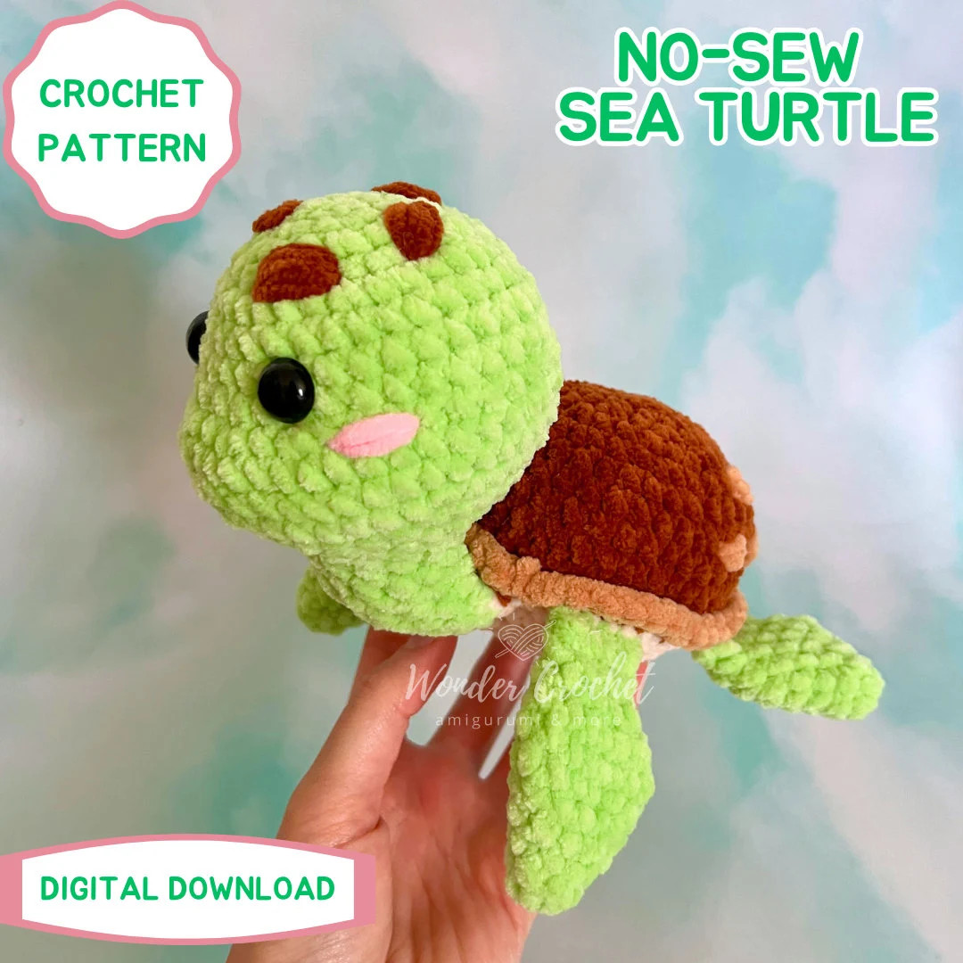 NO-SEW Sea Turtle Plush Crochet PATTERN - Etsy | Etsy (US)