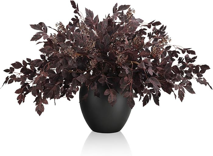 Agusbagli 6PCS Artificial Cimicifuga Plum Leaf Spray, 32In Fall Stems | Amazon (US)