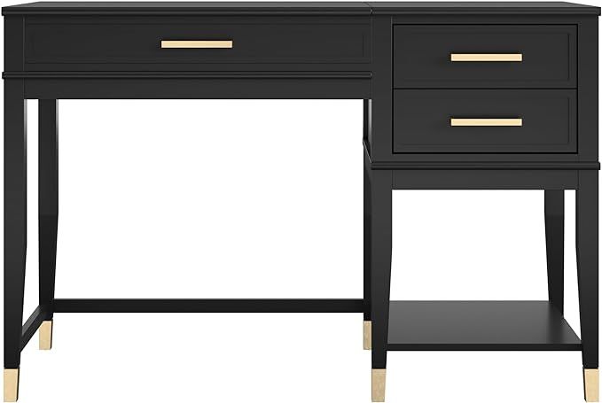 CosmoLiving by Cosmopolitan Westerleigh Lift-Top Computer Desk, Black | Amazon (US)