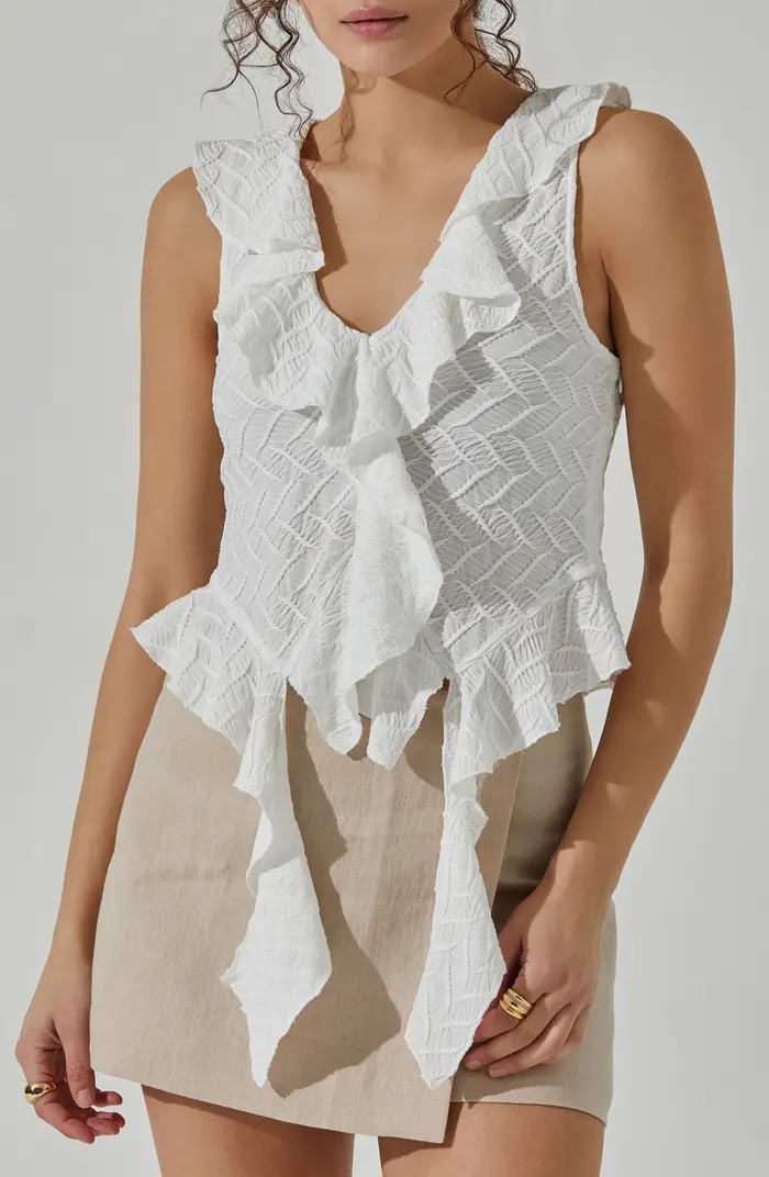 ASTR the Label Ruffle Trim Sleeveless Top | Nordstrom | Nordstrom