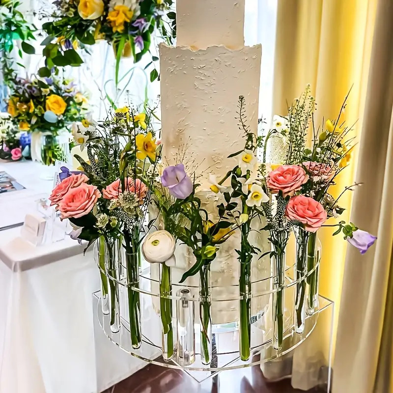 Acrylic Glass Round Wedding Cake Stand Crystal Glass Test - Temu | Temu Affiliate Program