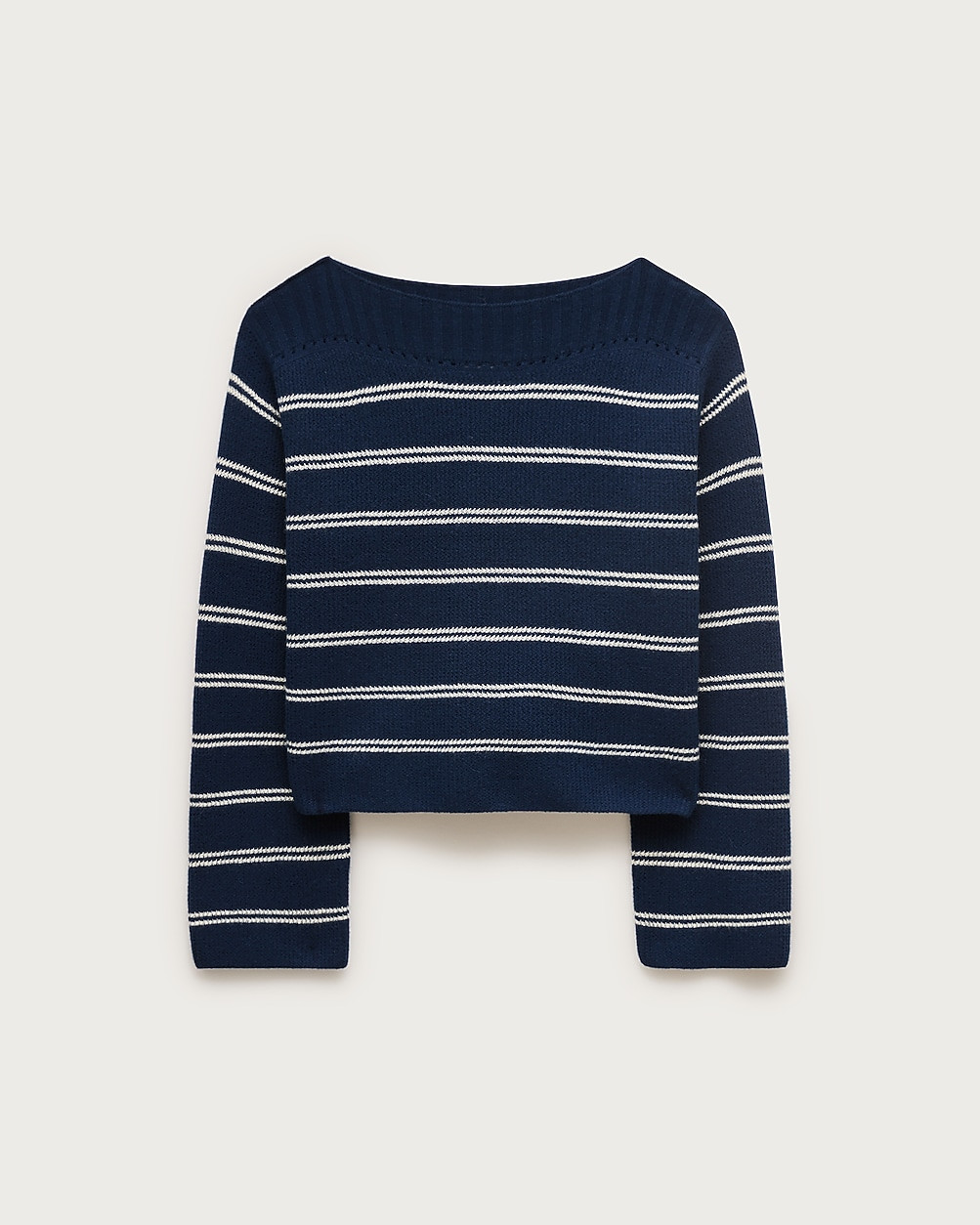Cashmere wide-sleeve sweater in mariner stripe | J. Crew US