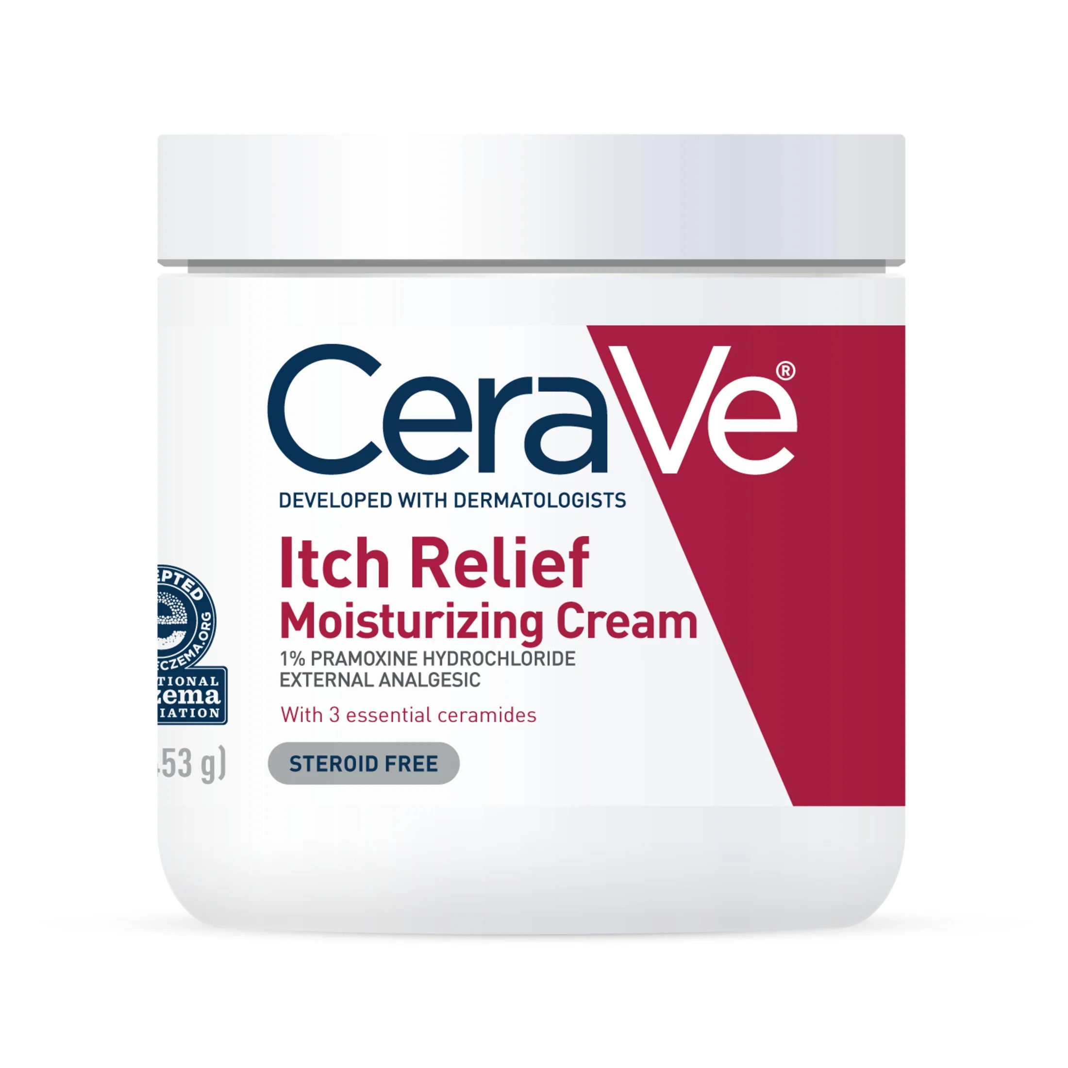 CeraVe Itch Relief Moisturizing Cream Steroid-Free Treatment for Dry & Itchy Skin, 16 oz | Walmart (US)