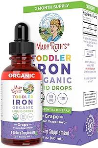 MaryRuth Organics Iron Supplement for Toddlers | Liquid Iron Supplement for Children Ages 1-3 | I... | Amazon (US)