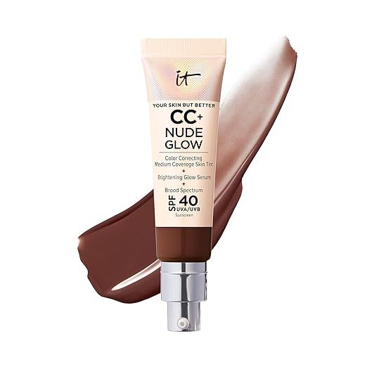 IT Cosmetics CC+ Nude Glow Lightweight Foundation + Glow Serum with SPF 40 - With Niacinamide, Hy... | Amazon (US)