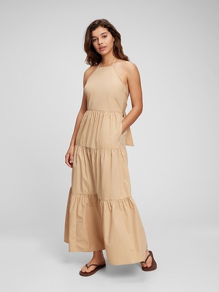 Tie-Back Halter Maxi Dress | Gap (CA)