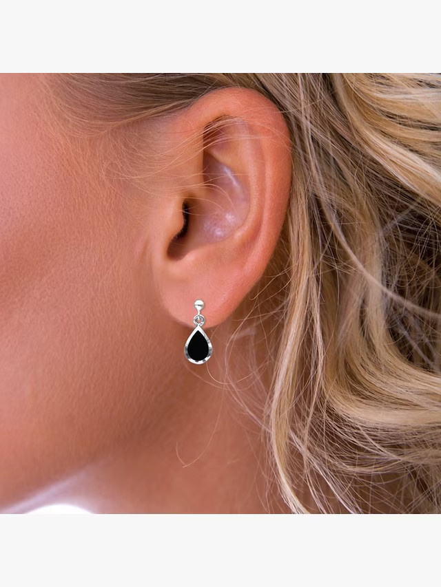 Nina BTeardrop Earrings, Faux Onyx | John Lewis (UK)