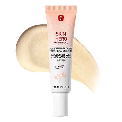 Erborian Skin Hero with White Ginseng, Facial Concealer and Makeup Primer - Non-Tinted Bare Skin Perfecting Face Moisturizer Smooths, Blurs & Illuminates Skin - Silicone Free Korean Skincare | Amazon (US)