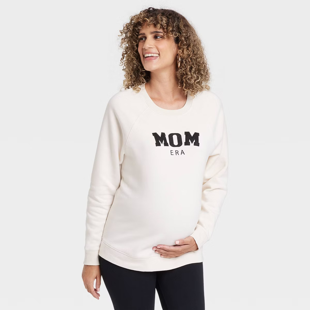 Graphic Maternity Sweatshirt - Isabel Maternity by Ingrid & Isabel™ Cream | Target
