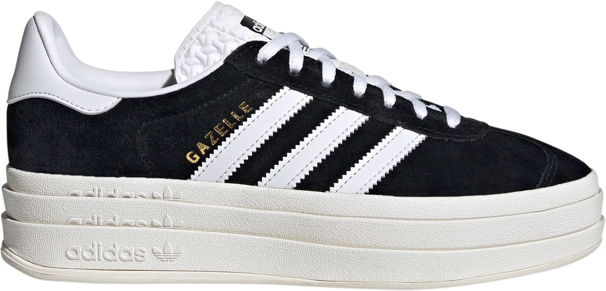 adidas Originals Women's Gazelle Bold Shoes, Size 7, Blk/White/Gold | Dick's Sporting Goods