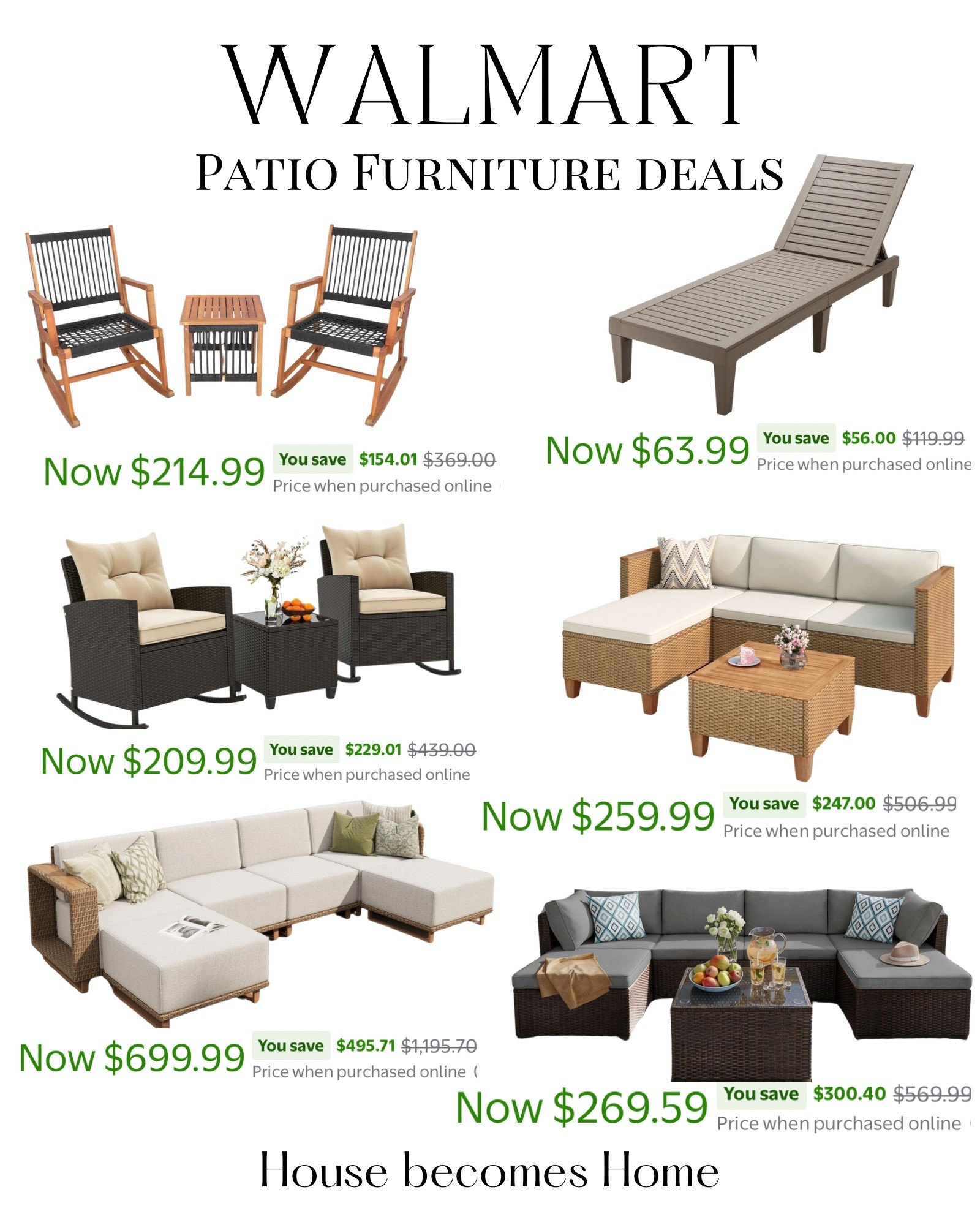 Walmart deals on patio furniture! 

#LTKHome #LTKSeasonal #LTKSaleAlert
