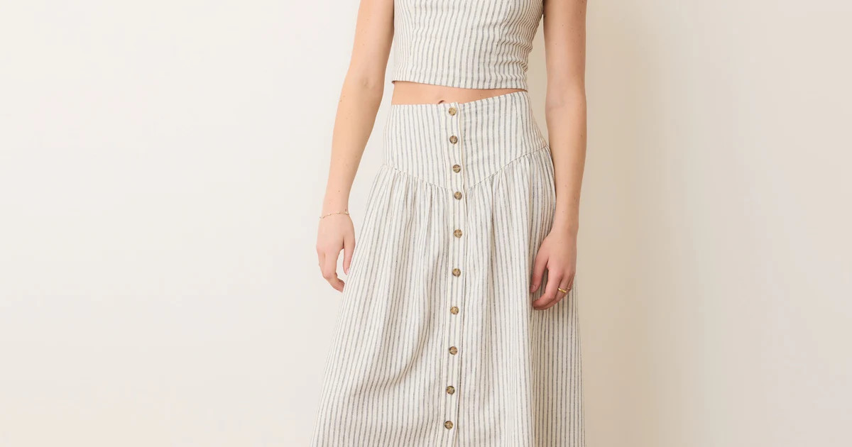 Jade Button Through Skirt | Marine Layer