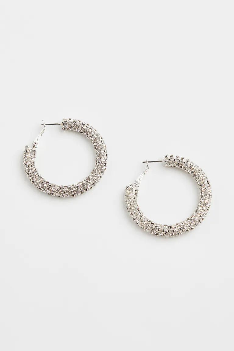 Rhinestone Earrings | H&M (US)