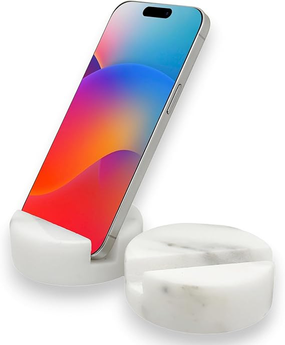 Luxury Marble Cell Phone Stand Holder for Popular Smartphones (1 Pcs) - Real Solid Marble Mobile ... | Amazon (US)