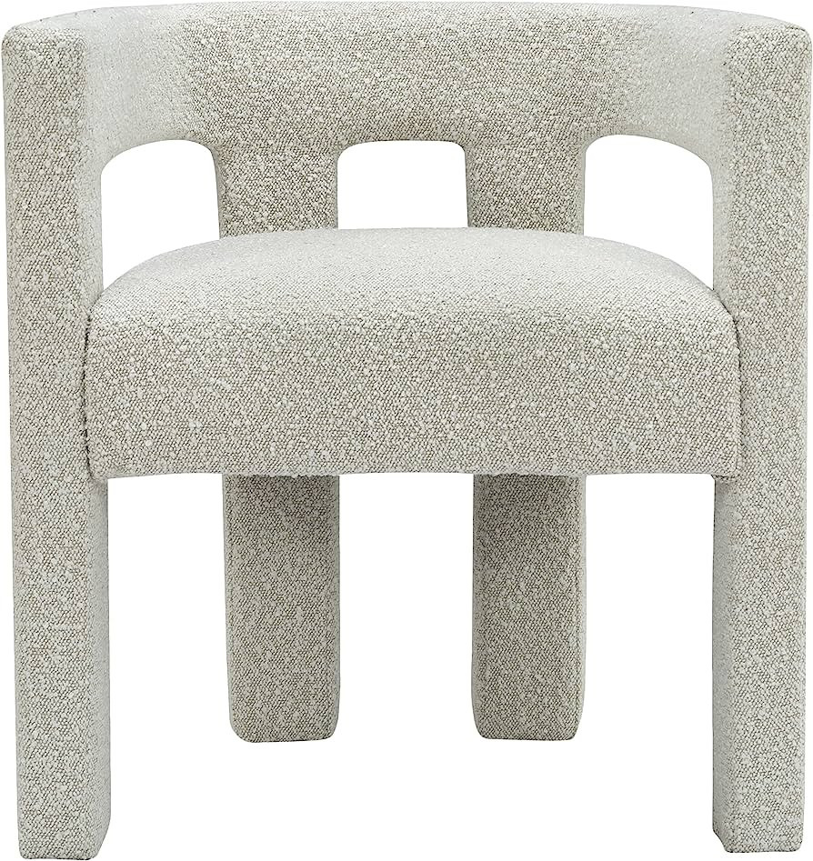 Meridian Furniture Athena Collection Modern | Contemporary Boucle Fabric Upholstered Accent | Din... | Amazon (US)