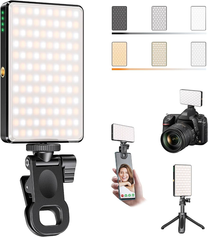 Selfie Licht Handy 120 LED, 2500-9000K Dimmbare Lichmodi Handylicht, 3000mAh Kamera Licht mit Sta... | Amazon (DE)