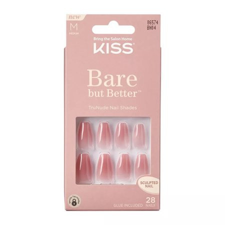 KISS Bare but Better Sculpted Nude Fake Nails Pink 28Ct.. | Walmart (US)