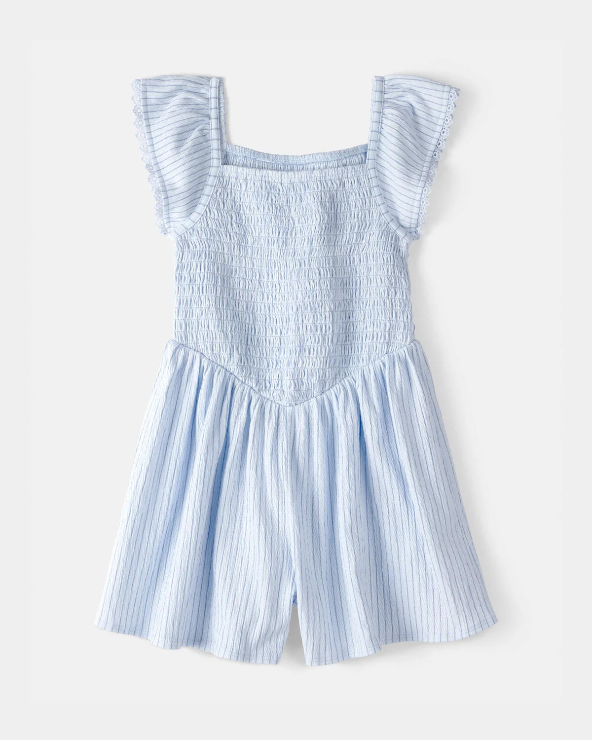 Girls Striped Smocked Romper - Blue - OshKosh B'gosh | Carter's | Carter's Inc