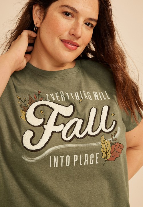 Everything Will Fall Into Place Classic Fit Graphic Tee | maurices | Maurices