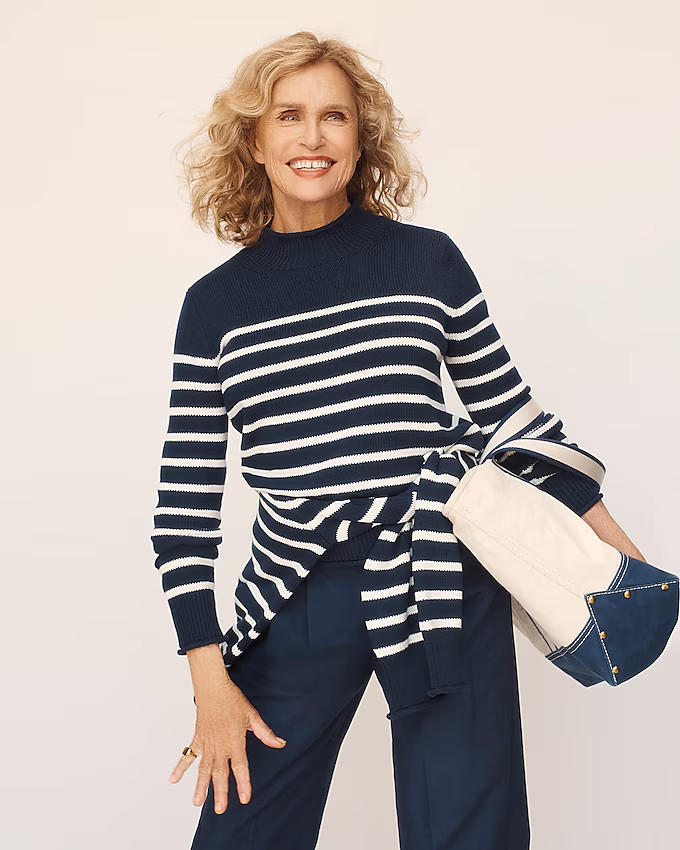 New heritage Rollneck™ sweater in stripe | J. Crew US