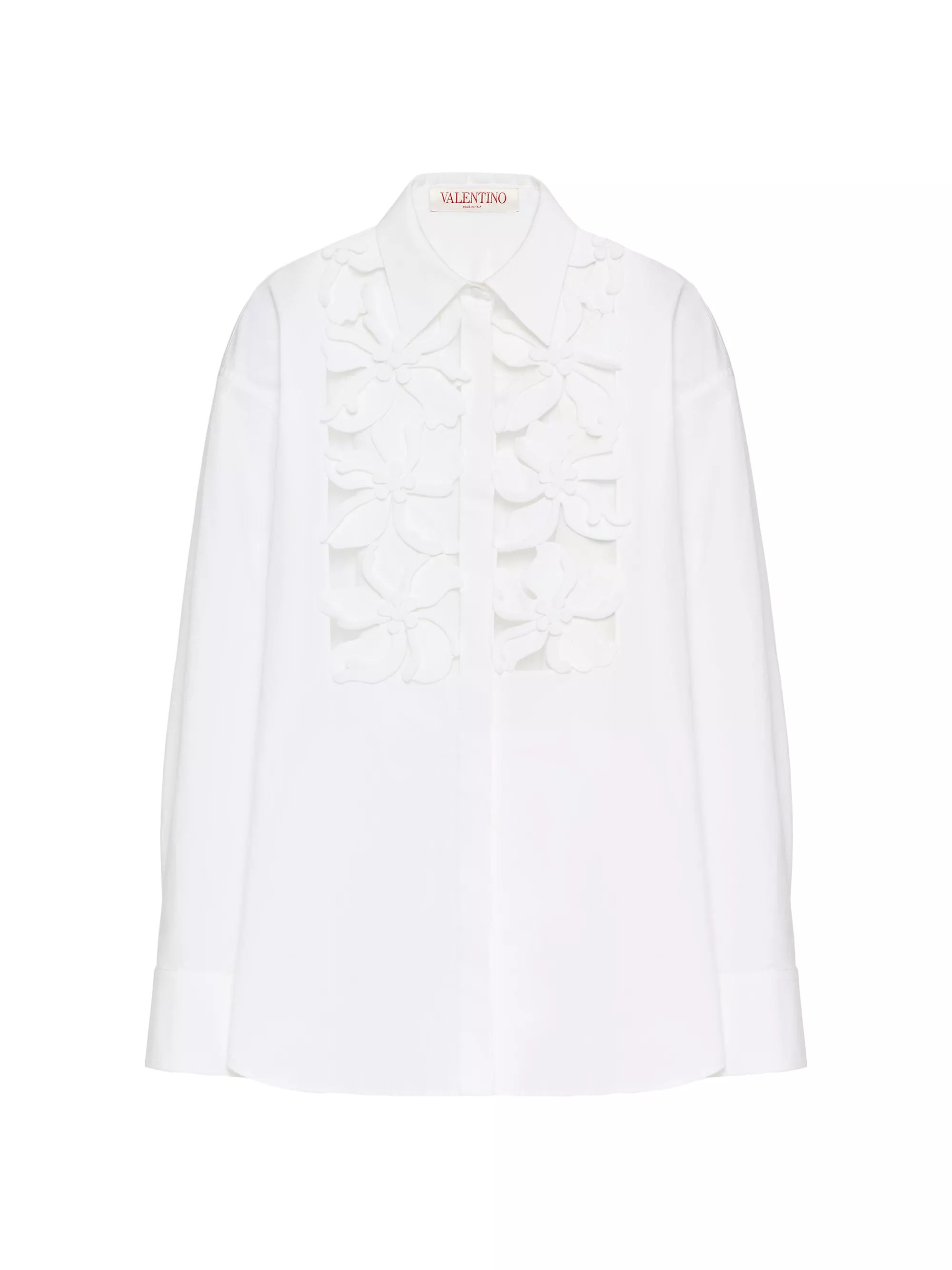 Embroidered Compact Poplin Shirt | Saks Fifth Avenue