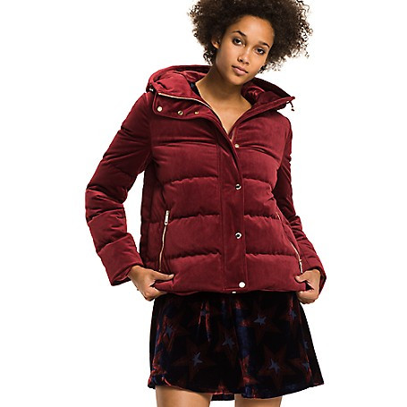 Tommy Hilfiger Velvet Puffer - Black Beauty | Tommy Hilfiger (US)