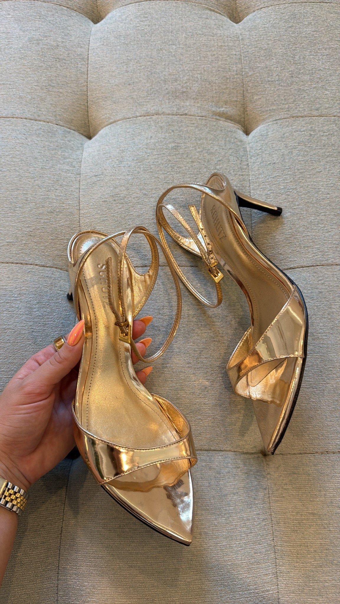 gold strappy heels on sale! i’m in the 9

#LTKSeasonal #LTKSaleAlert