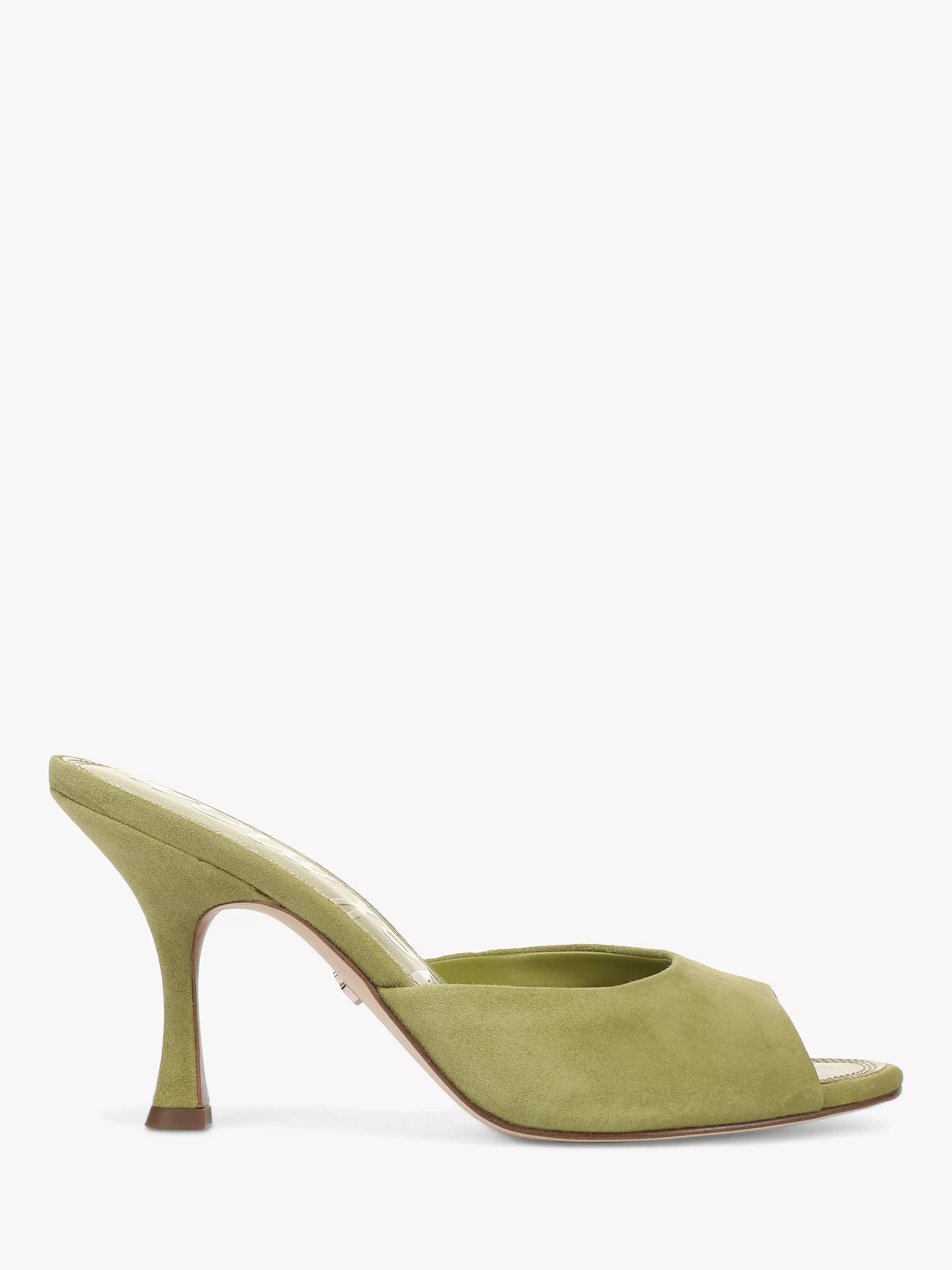 Jeanie Stiletto Heel Mules, Olive Green | John Lewis (UK)