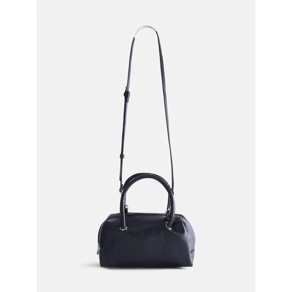 No Boundaries Women's East West Bowler Handbag, Black | Walmart (US)