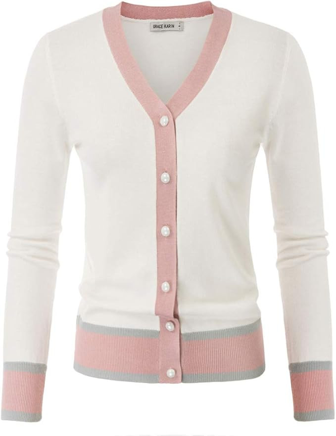 GRACE KARIN Cardigan Sweaters for Women Lightweight Long Sleeve Cropped Cardigan Summer Fall Fash... | Amazon (US)