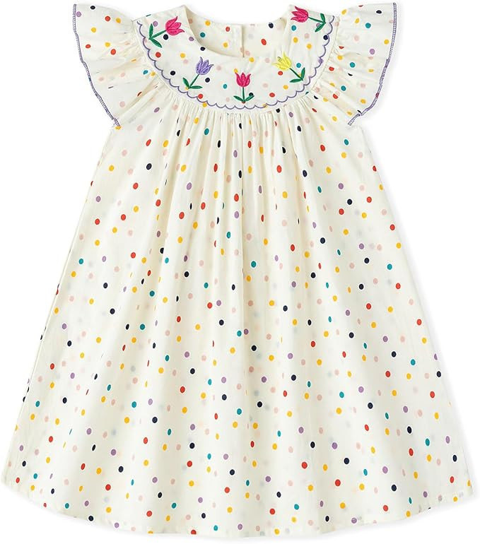 Simplee kids Baby Girls Casual Dress Toddler Smocking Dress Floral Print Sundress for Spring Summ... | Amazon (US)